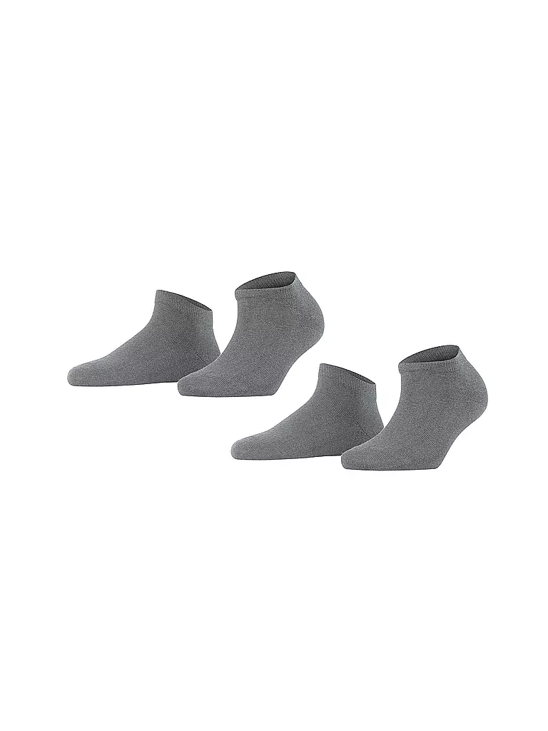 FALKE Sneakersocken Happy 2er Pkg Light Grey grau