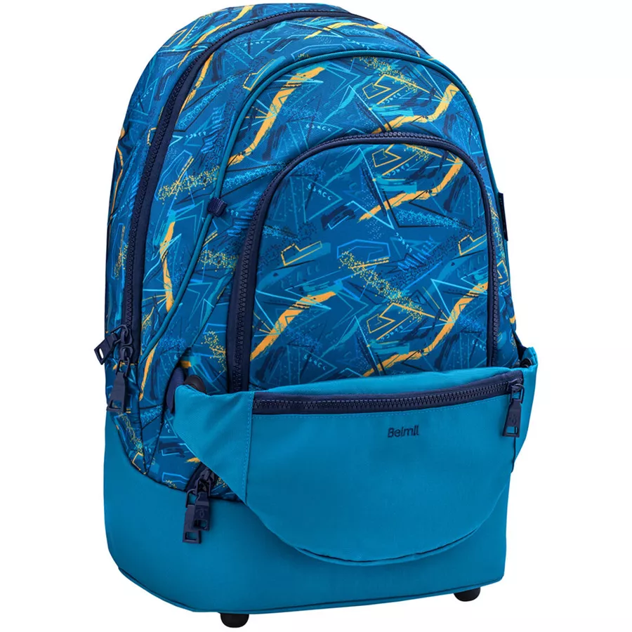Belmil Schulrucksack 2-IN-1 Schulrucksack & Gürteltasche Baltic