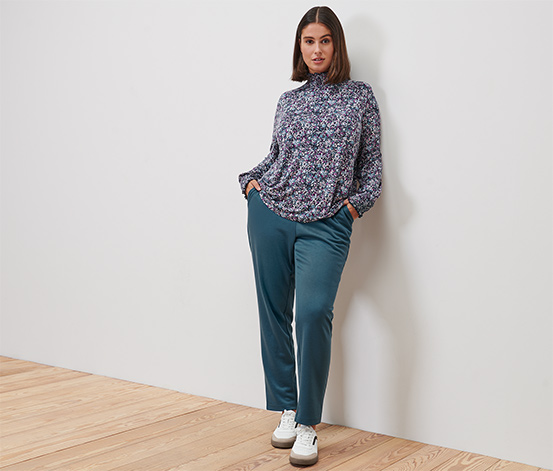 Blusenshirt mit Stehkragen, millefleurs