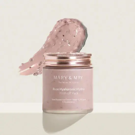 Vegan Hyaluronic Hydra Wash Off Mask Special Gift Set Rose