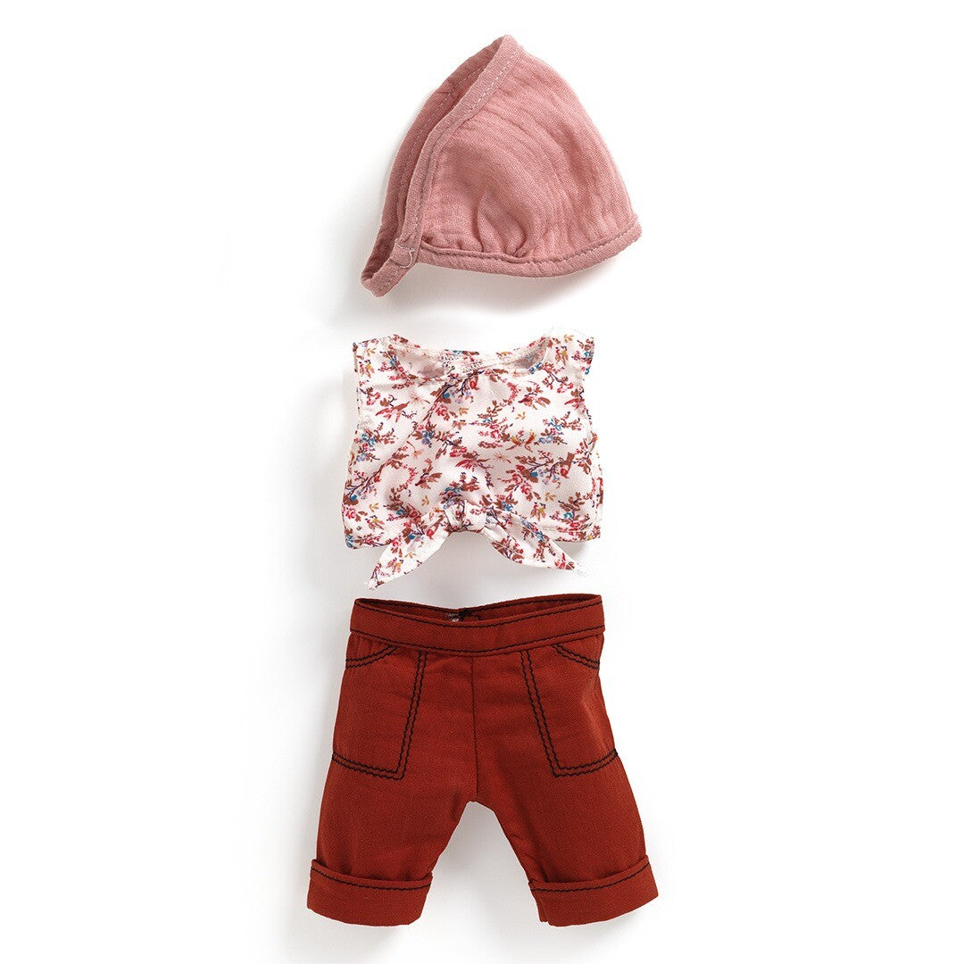 Djeco poppenkledingset pomea lovely burgundy