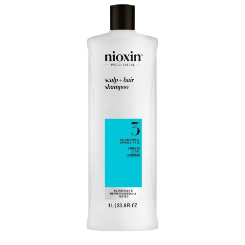 Nioxin Sistema 3 Shampoo para Cabelo com Coloração com Perda de Densidade Ligeira 1000ml