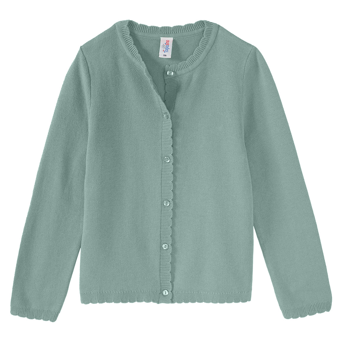 Topolino Mädchen Cardigan mit Knopfleiste salbei