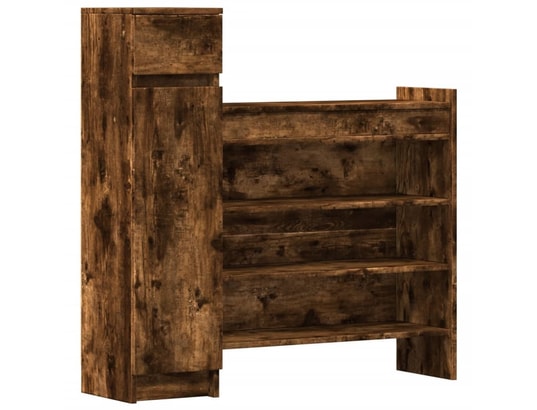 VIDAXL - Armoire à chaussures chêne fumé bois d'ingénierie