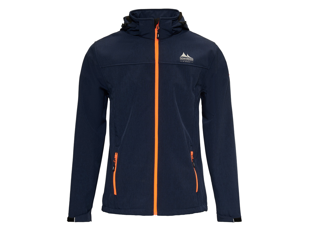 Nordberg Mats Dark Navy Melange heren softshell jas