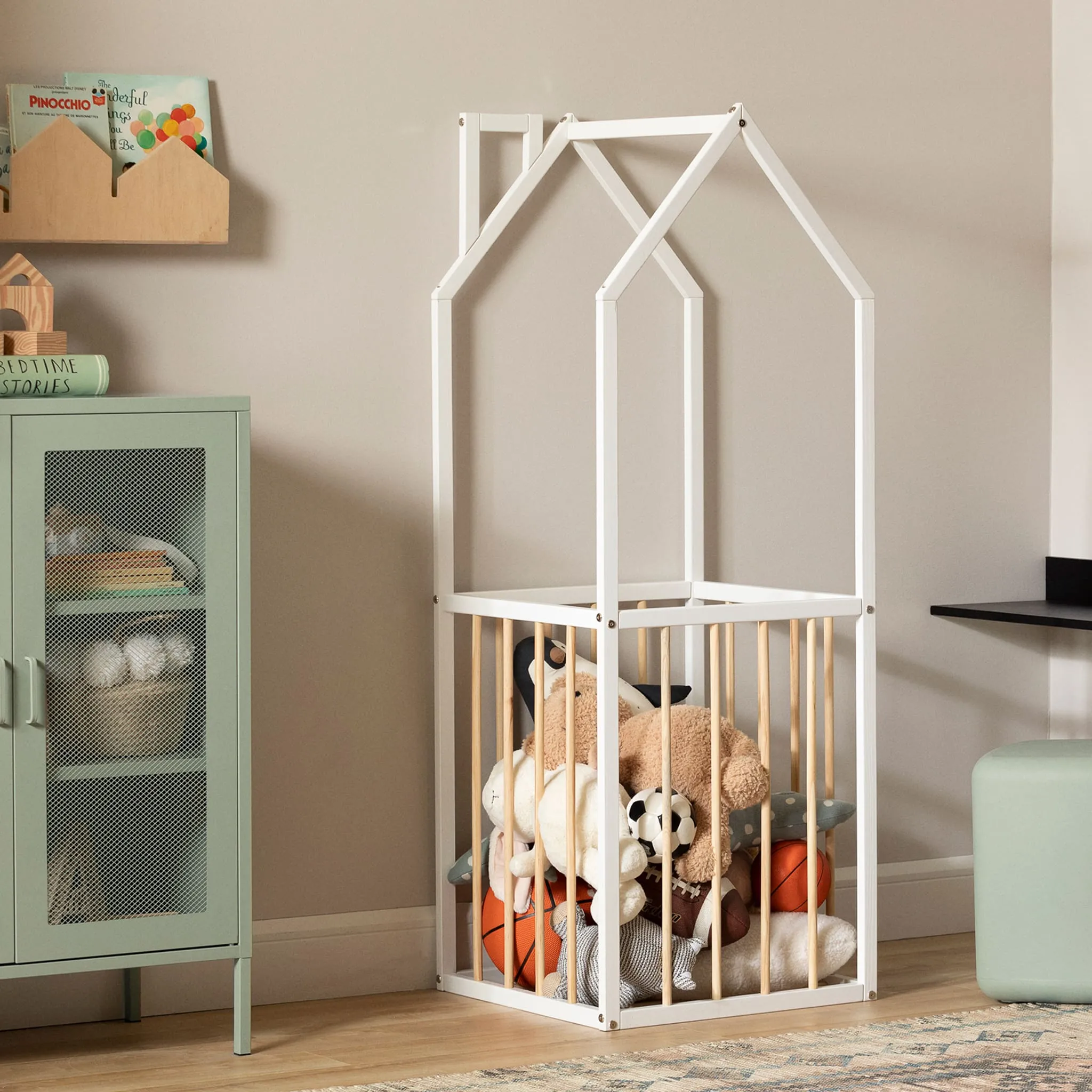 South Shore Unité de rangement pour jouets - Ohana Blanc et Naturel