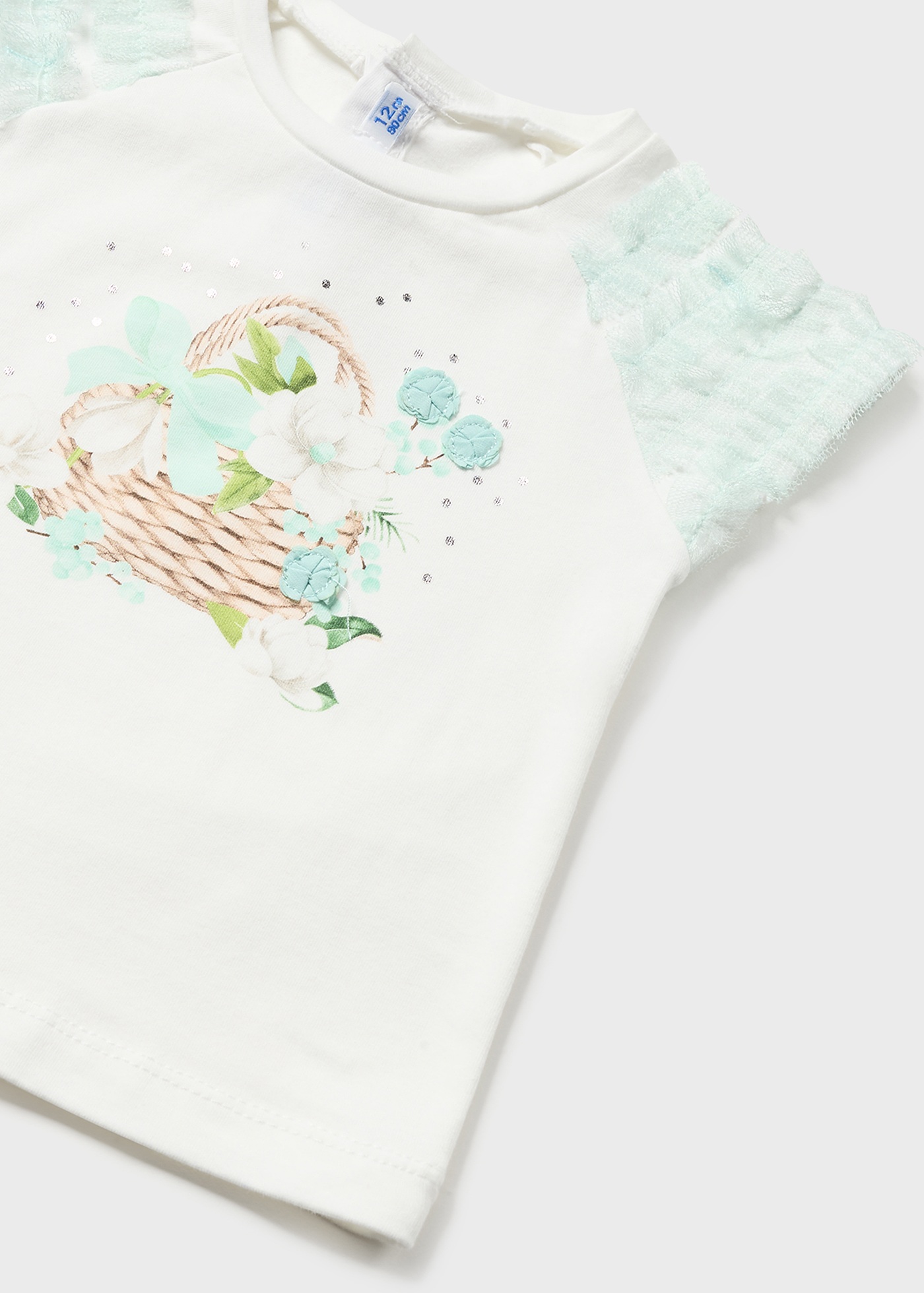 Conjunto de duas peças com saia de tule para bebê