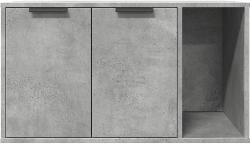 vidaXL - Kattenbakkast - Betongrijs - 80x50x45 cm - Bewerkt Hout