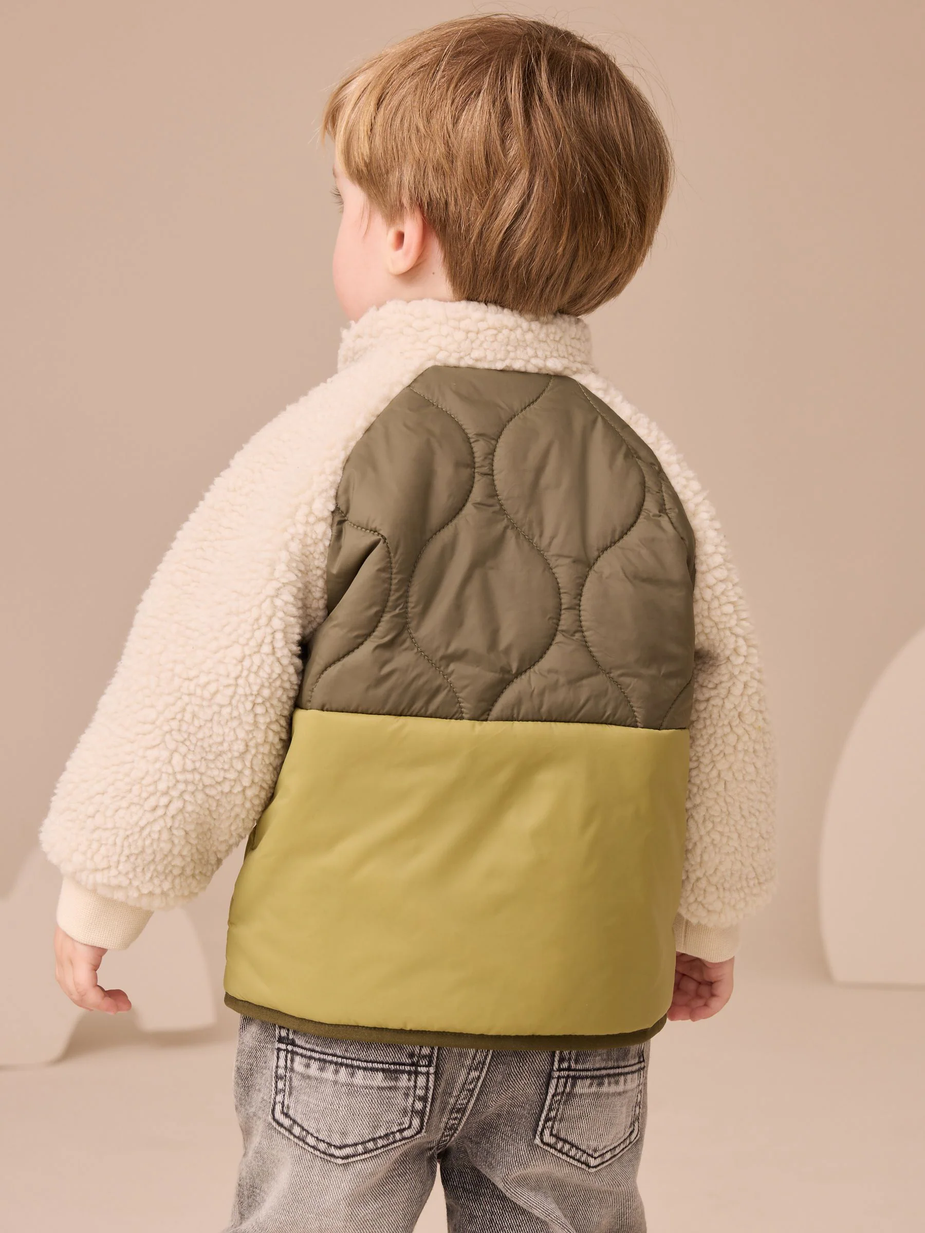Groen Borg nylon - Bomber Nylon Colourblock Shacket (3mths-7yrs)