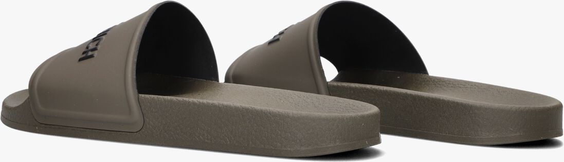 groene woolrich badslippers slide sandal