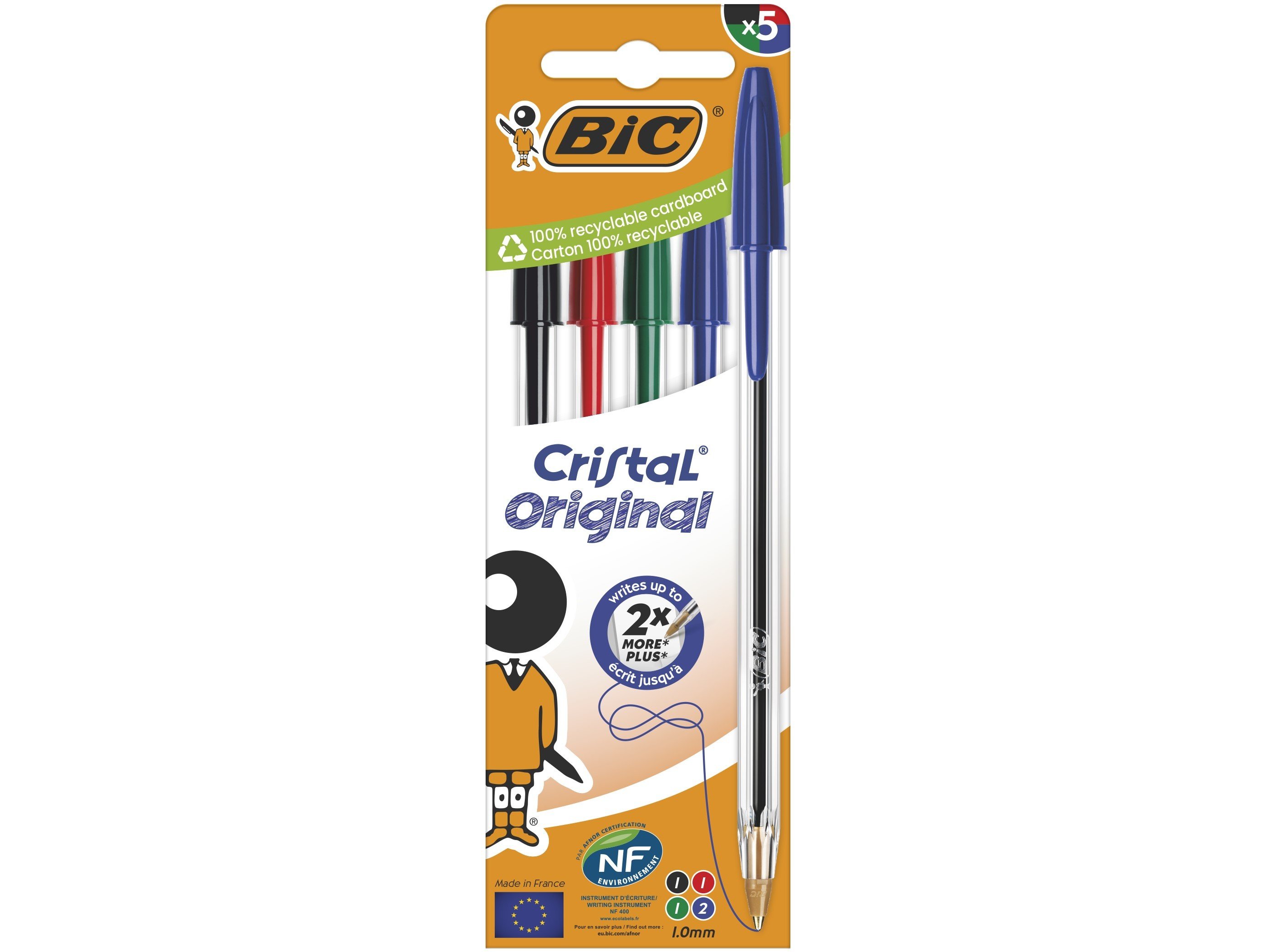 ESFEROGRAFICA BIC CRISTAL SORTIDO 5 UNIDADES