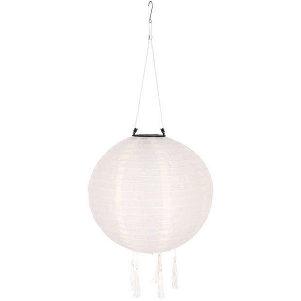 Blokker Solar Lampion Rond - 30 cm - Wit