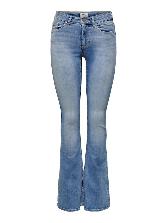 ONLY Bootcut-Jeans »ONLBLUSH – Bootcut-Jeans mit ausgestelltem Bein«, bootcut fit, modisch, Denim, Baumwollmischung