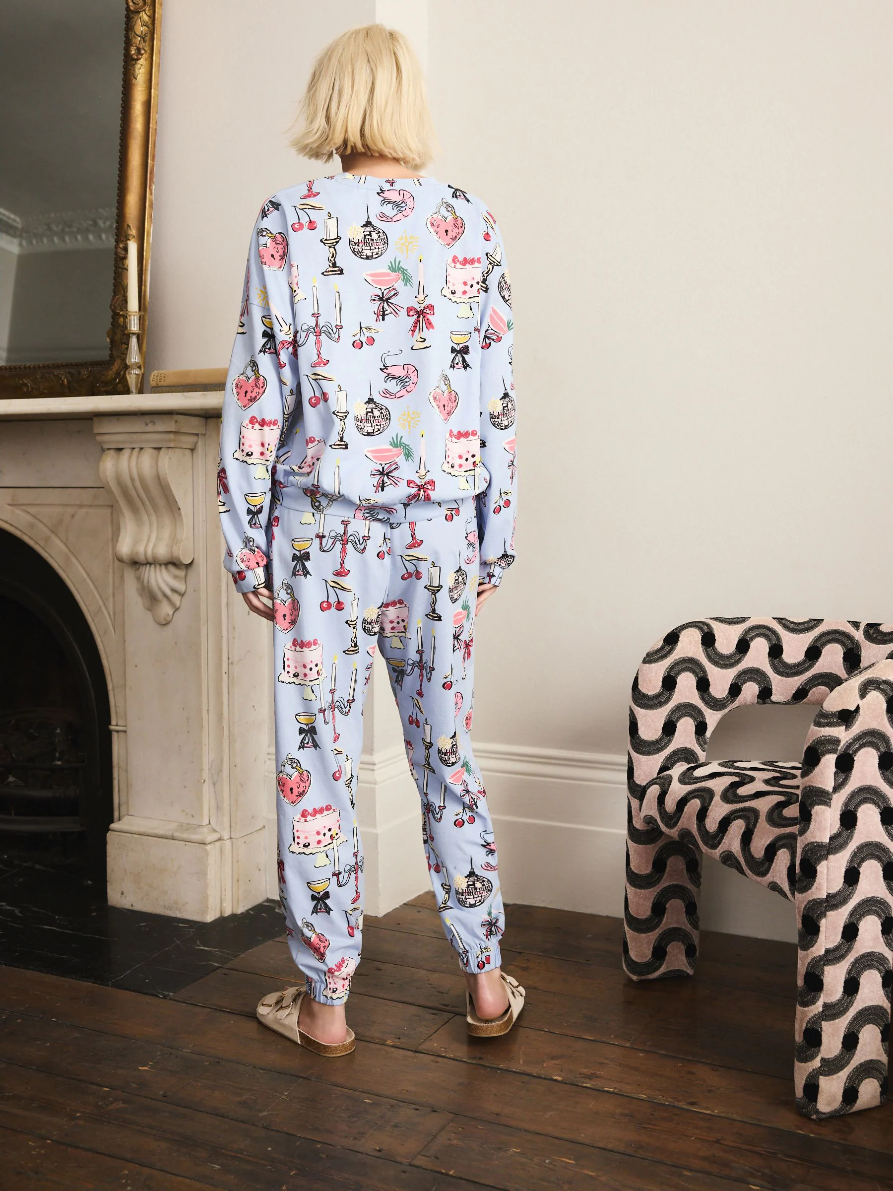 Blauwe Kaarsen - Pyjama met lange mouwen