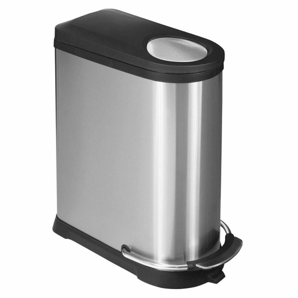 Poubelle à pédale viva 40 l argenté mat