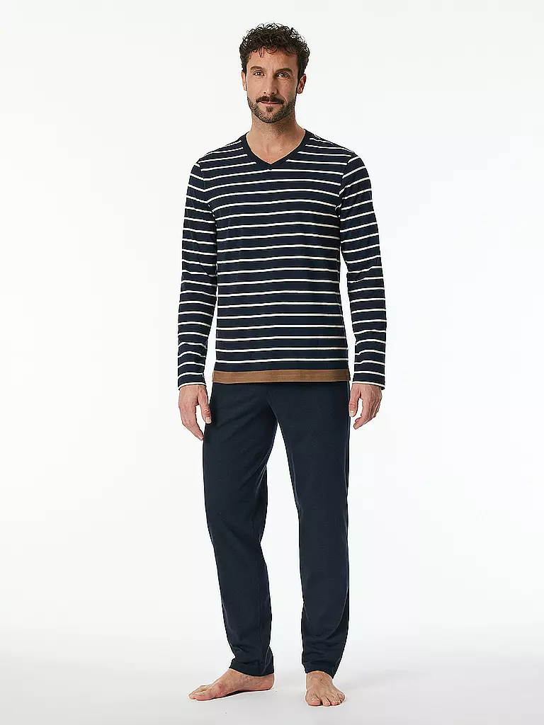 SCHIESSER Pyjama blau