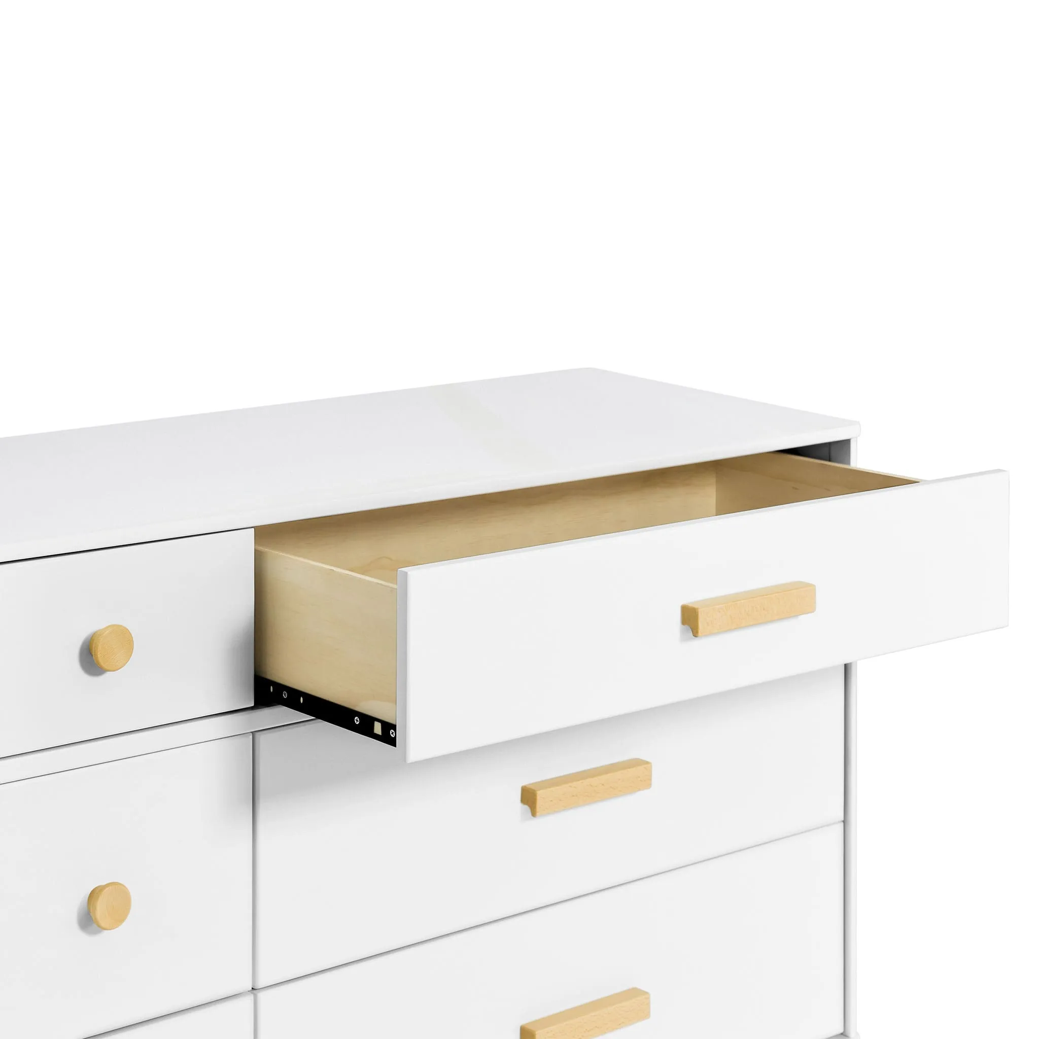 Babyletto Bureau Double 6 Tiroirs Lolly - Blanc  Naturel