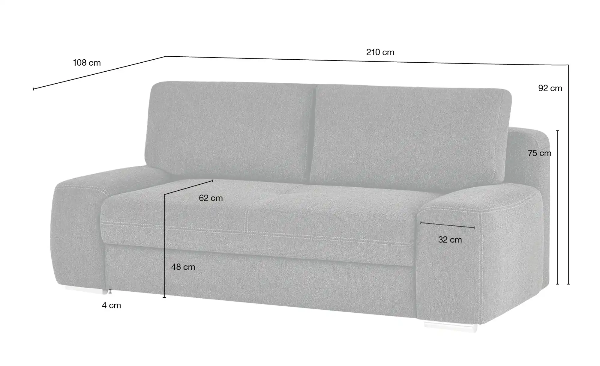 bobb Schlafsofa mit Boxspringpolsterung Viannie de Luxe