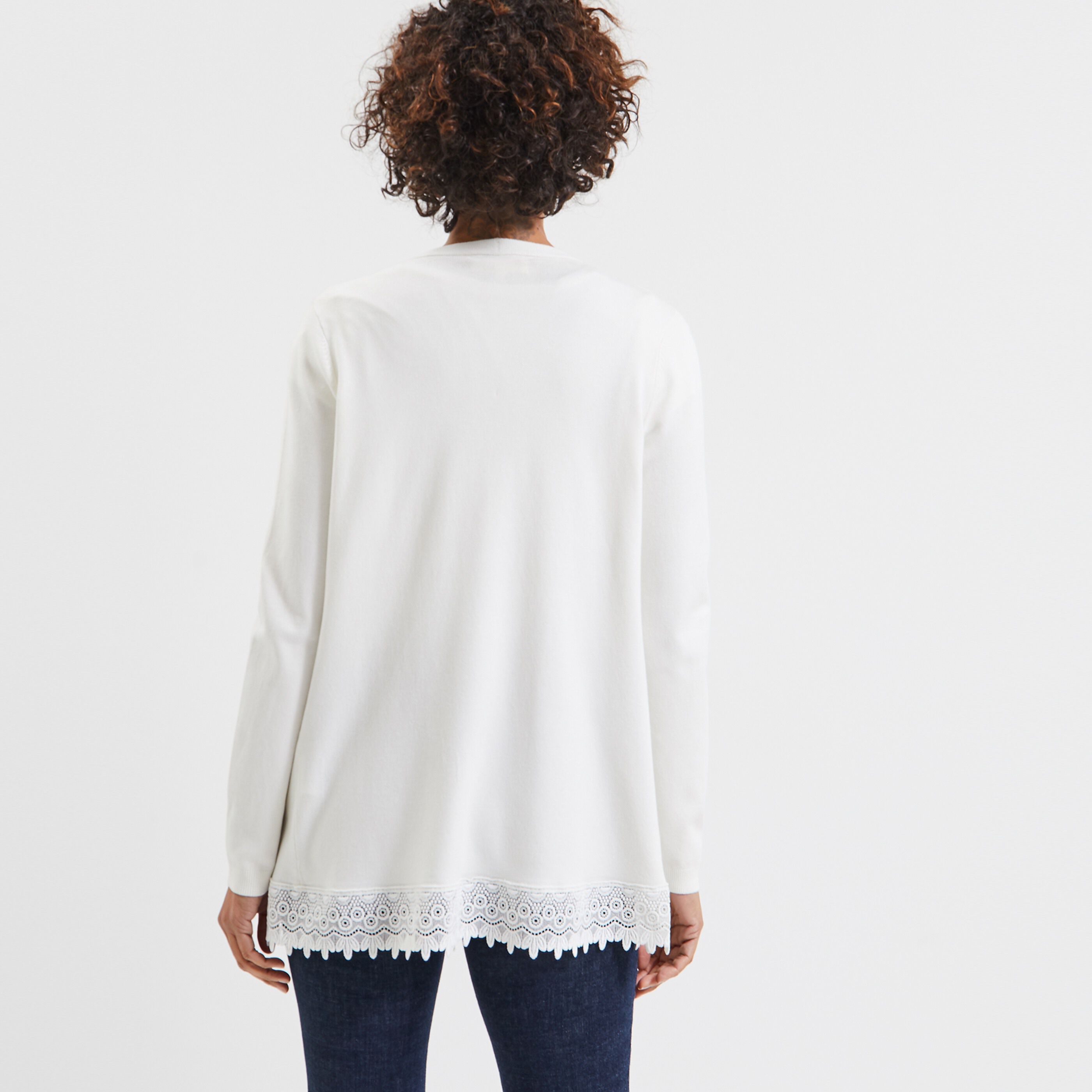 Gilet mi long femme - BLANC