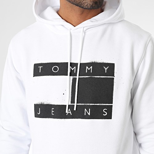 Sweat Capuche Regular Flag Spray 7911 Blanc