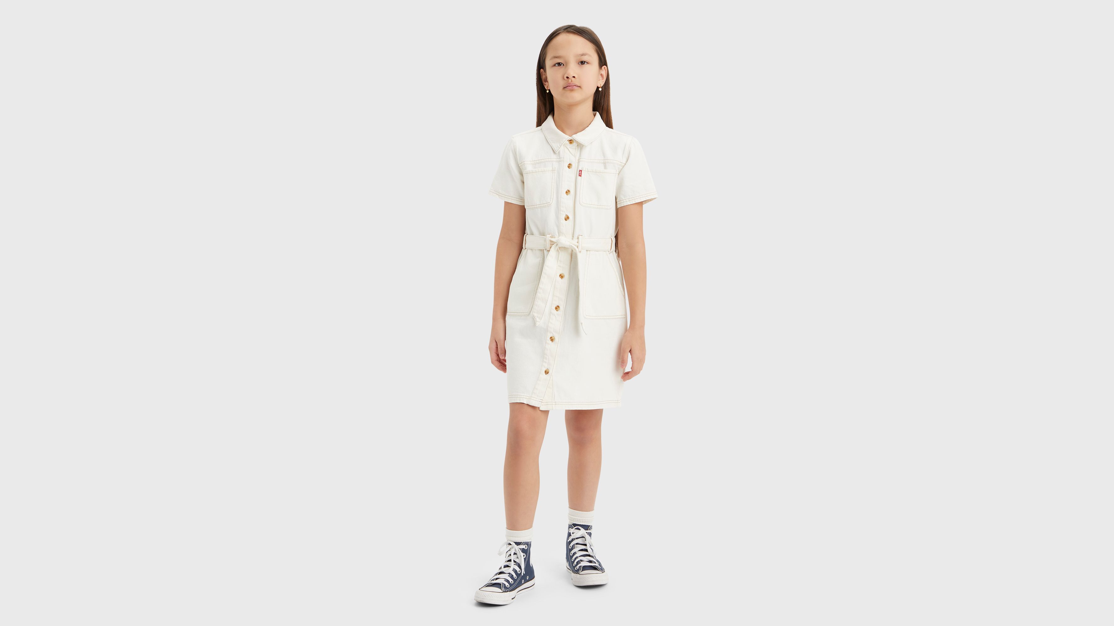 Ado robe coton bio utilitaire - Natural - Blanc