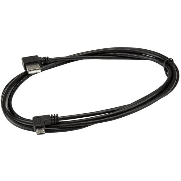 StarTech.com Câble USB A vers Micro B de 2 m avec connecteurs coudés à angle droit - M/M - Noir