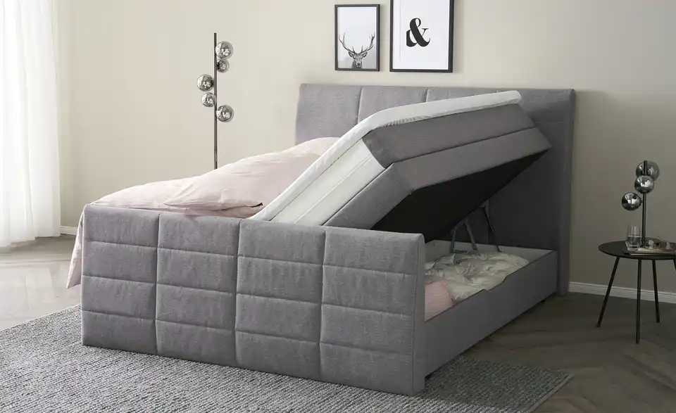 Boxspringbett Bonny Grau H2 & H3 180 cm
