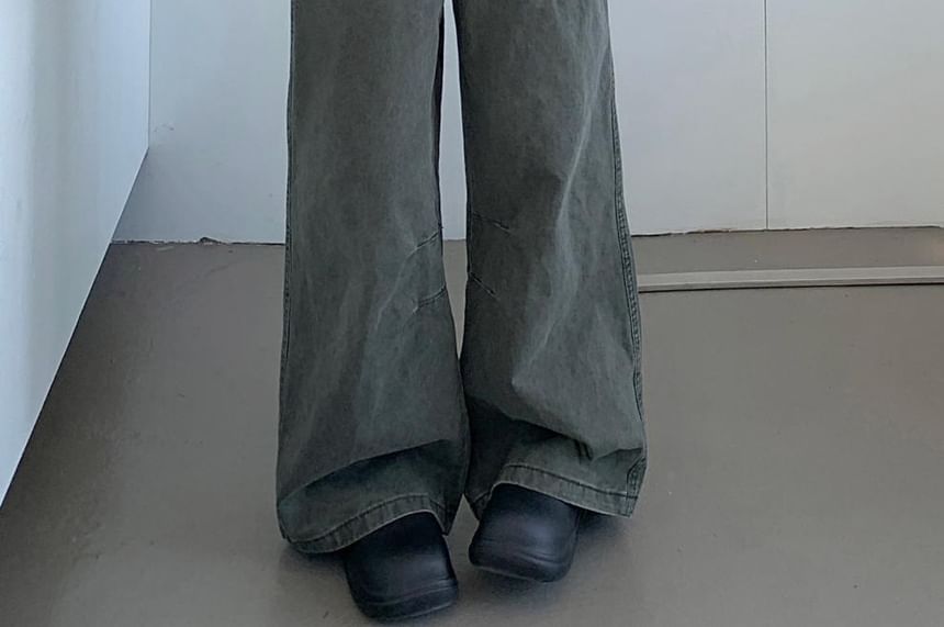 Chisan - High Rise Ruffle Asymmetrische Wijde Broek