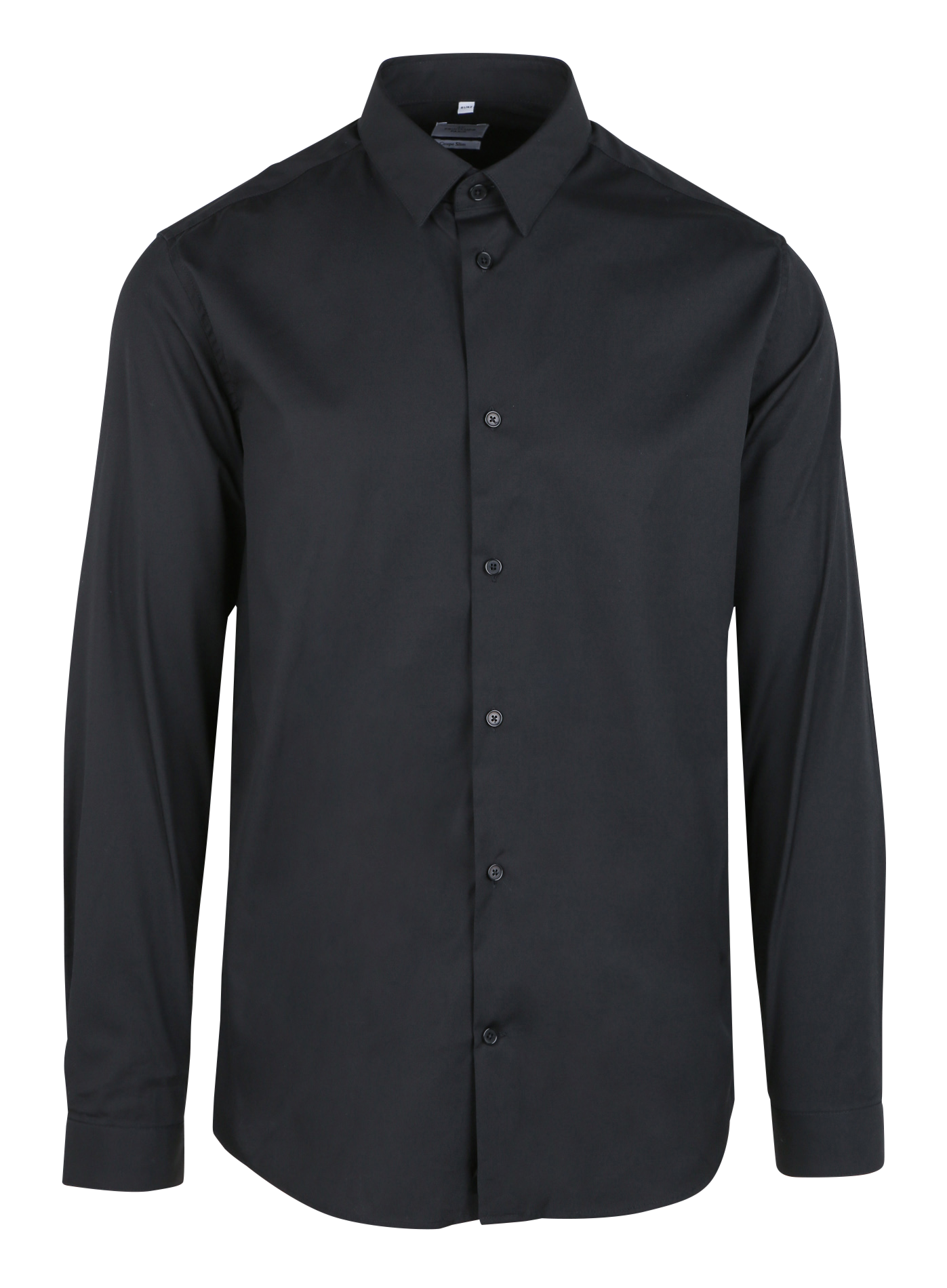KRAVE - Chemise col classique slim fit en coton | Noir