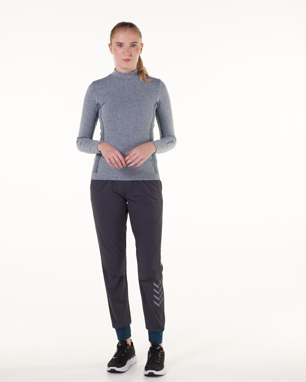LEVITY Dry Ctrl Seamless LS Blue Melange