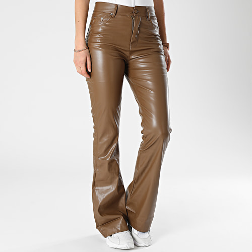 Pantalon Femme Enduit W33611CPA Marron