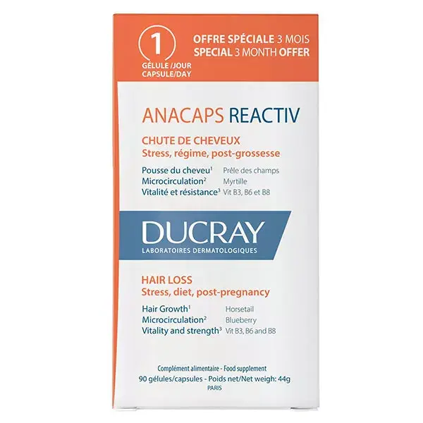 Ducray Anacaps Reactiv 90 cápsulas