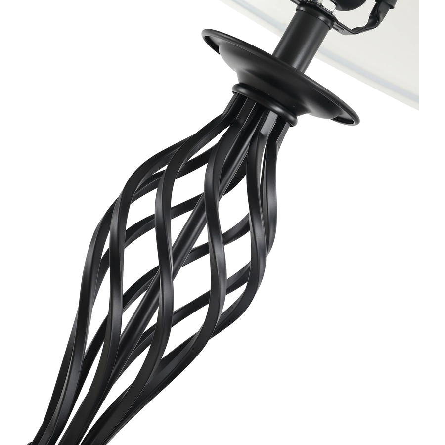 HOMCOM Stehlampe inkl. 2 Tischlampen schwarz, weiß