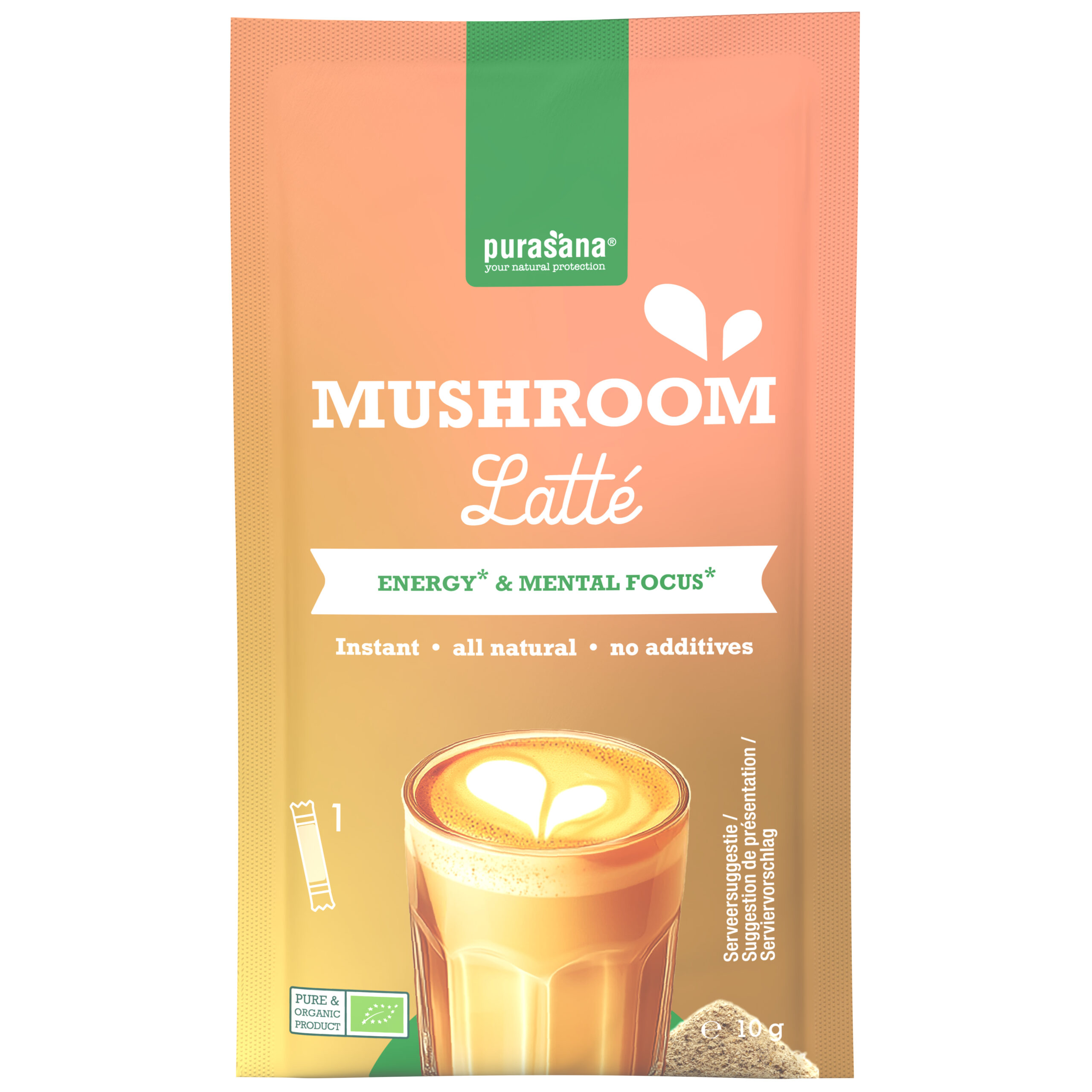 Purasana Mushroom Latté Bio (6 x 10 gr)