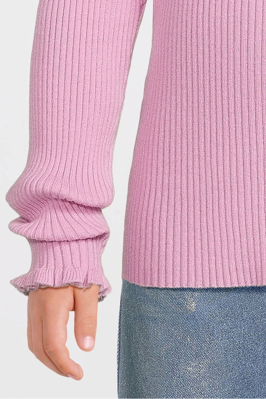 NAME IT fijngebreide longsleeve NKFVIANNA roze