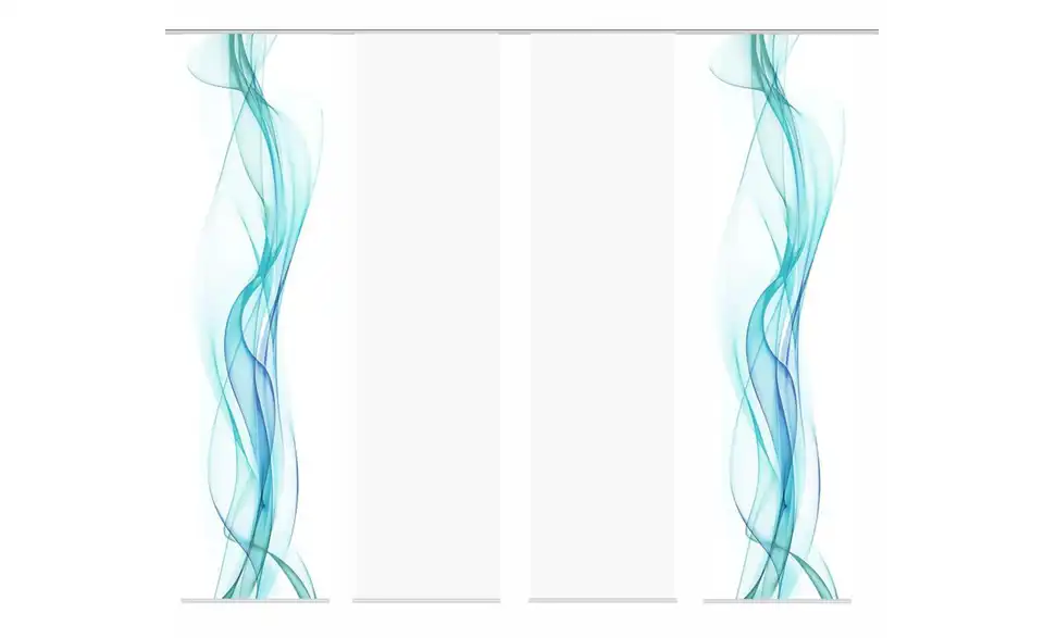 Schiebevorhang Blau 4er-Set