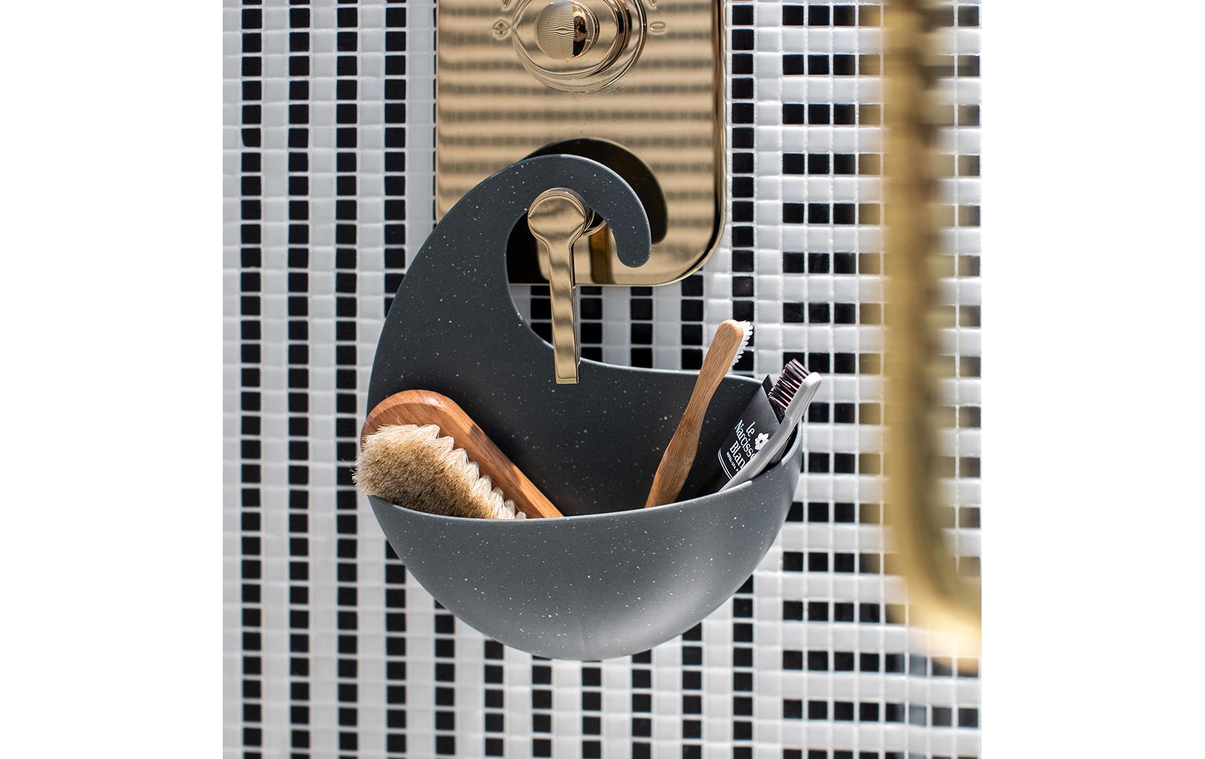 Duschmittelhalter Utensilo Surf M, Dunkelgrau/GrauDuschablage