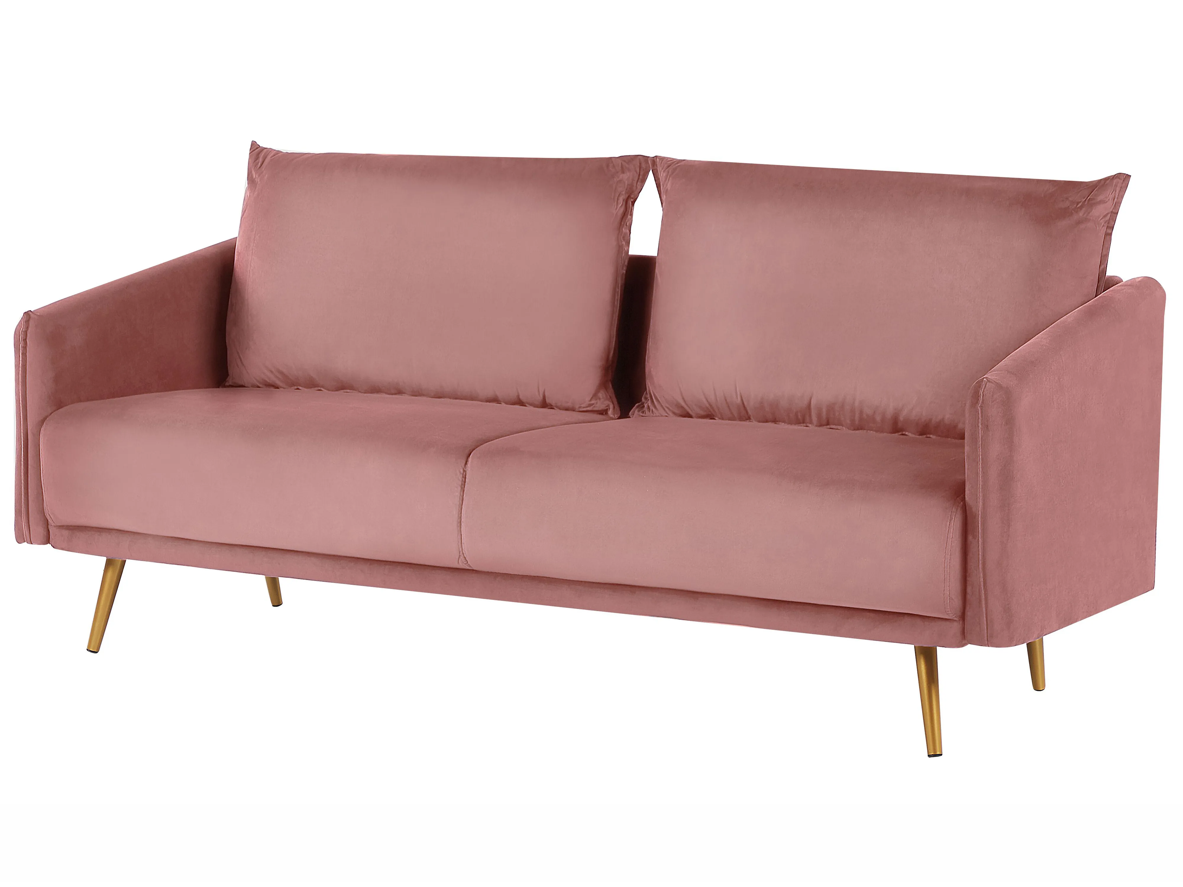 Bank 3-zits MAURA Fluweel Roze