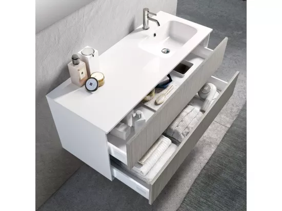 Ensemble de salle de bain vasque DX 4 pièces IGEA chêne alaska