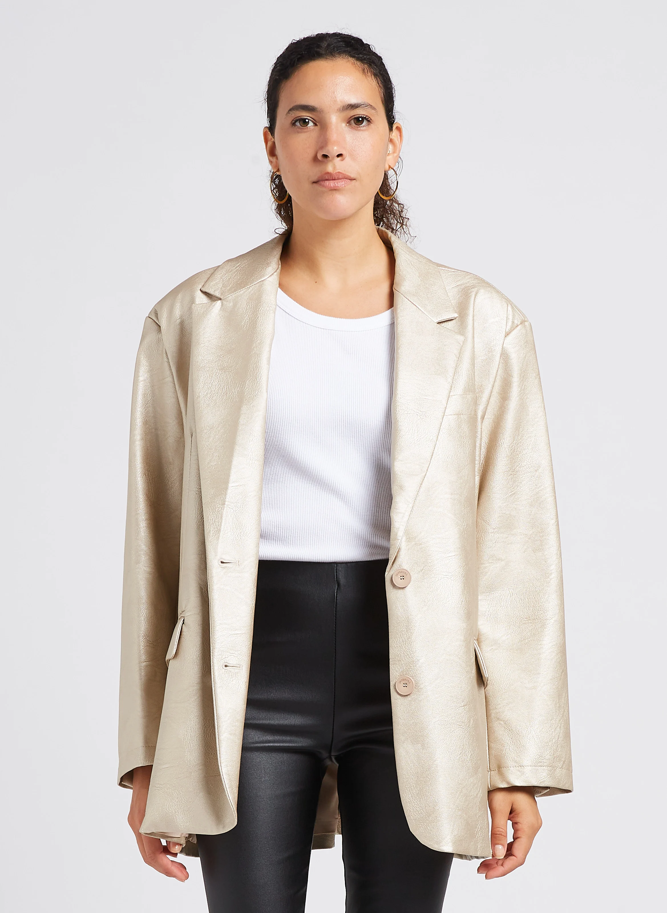 Veste blazer oversize| Beige