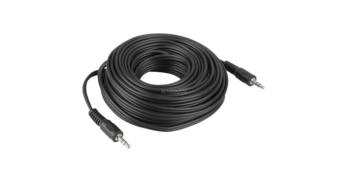 goobay3,5 mm verbindingskabel  (Zwart, 10 meter)
