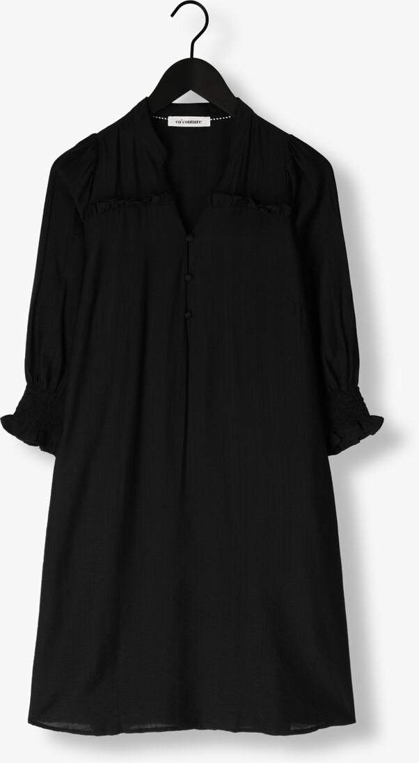 zwarte co'couture mini jurk hera frill crop dress