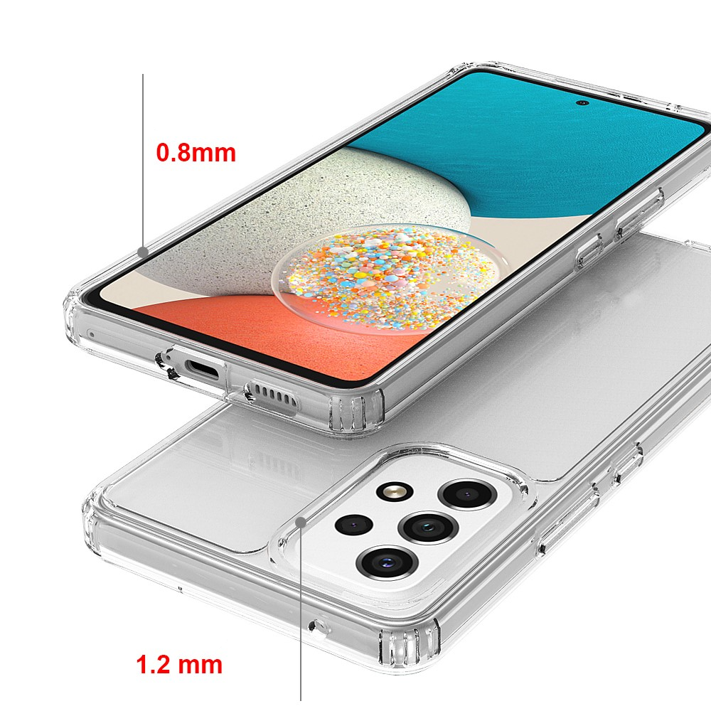 Samsung Galaxy A53 5G Hybrid Hülle TPU Bumper   Acryl Rückseite - Transparent