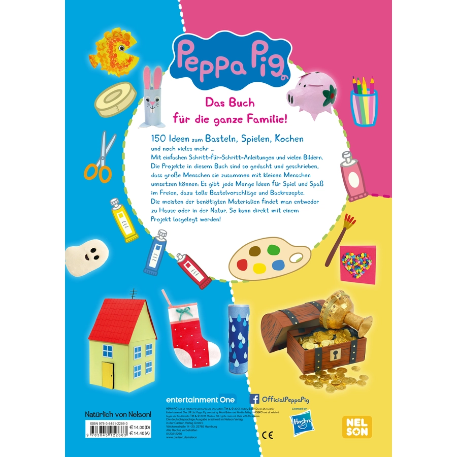 Carlsen Peppa Pig: Peppa: 150 Sachen machen - Mein Bastel - und Kreativbuch