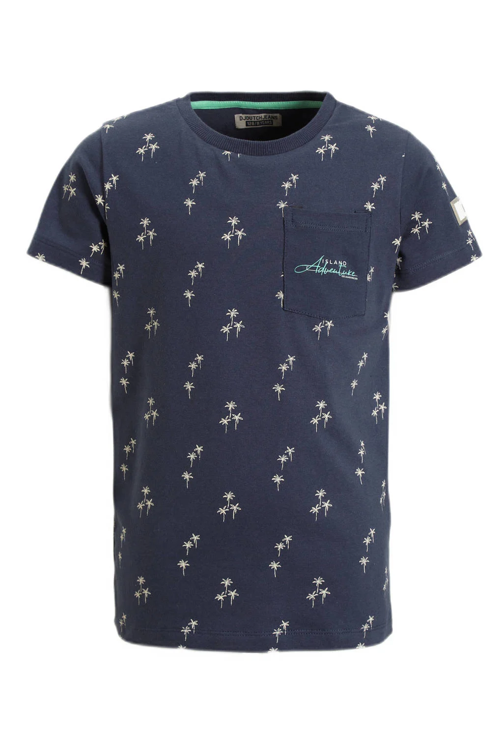 DJ Dutchjeans T-shirt T-shirt ss met all over print blauw