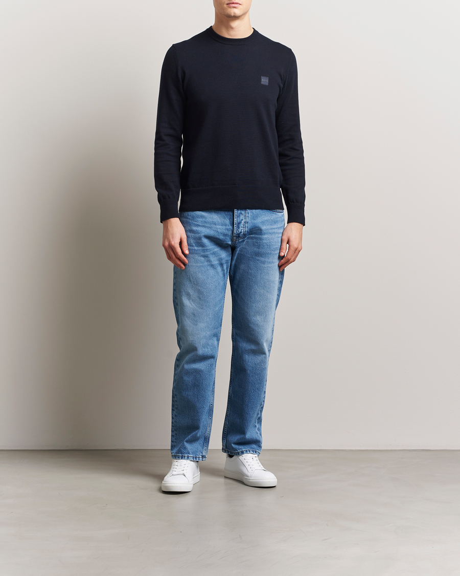 BOSS ORANGE Kanovano Knitted Sweater Dark Blue