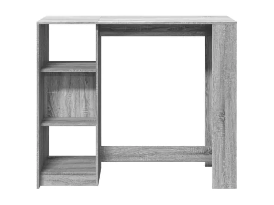 Table de bar avec étagère sonoma gris bois d'ingénierie