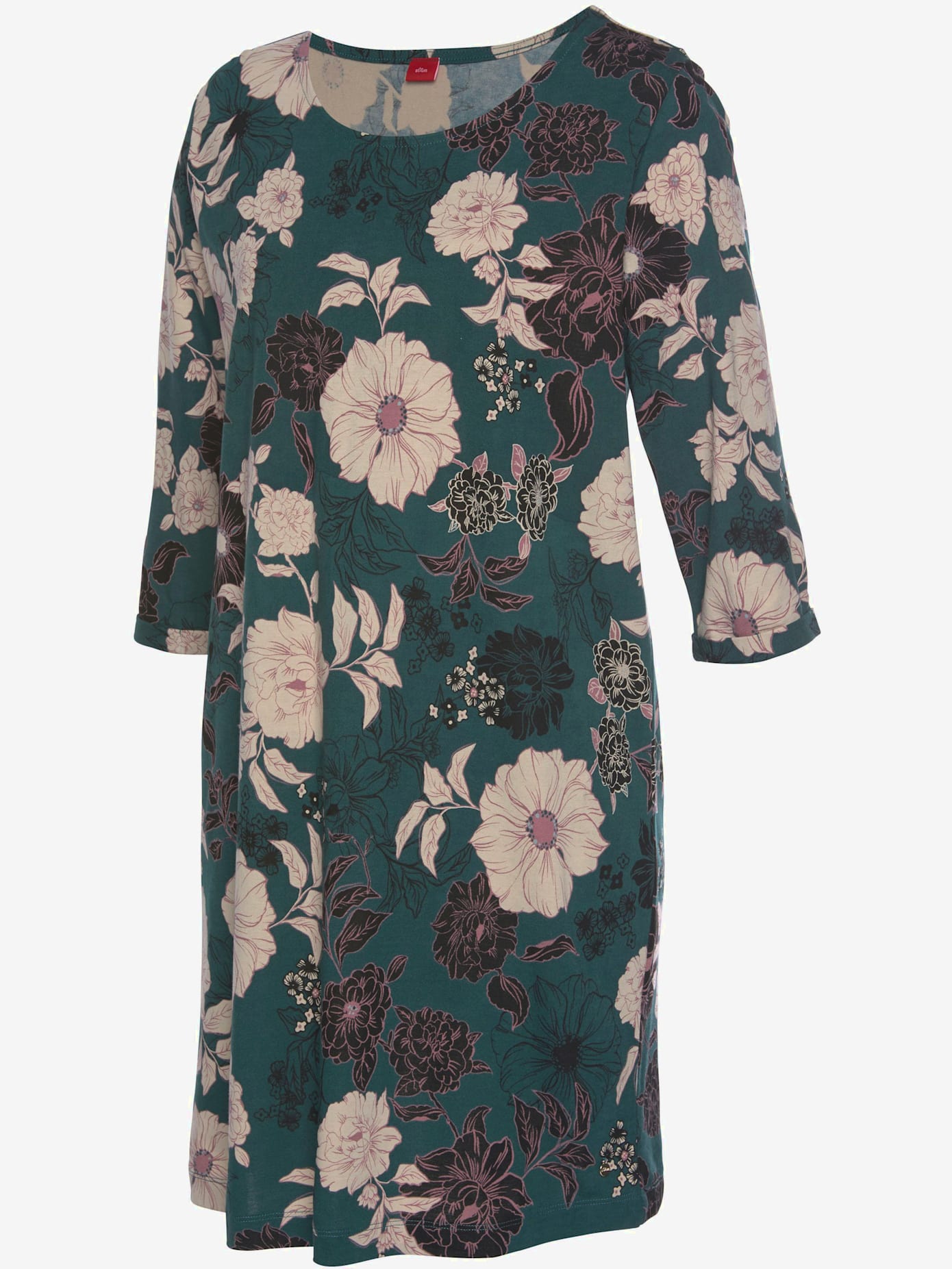 Chemise de nuit au motif floral botanique