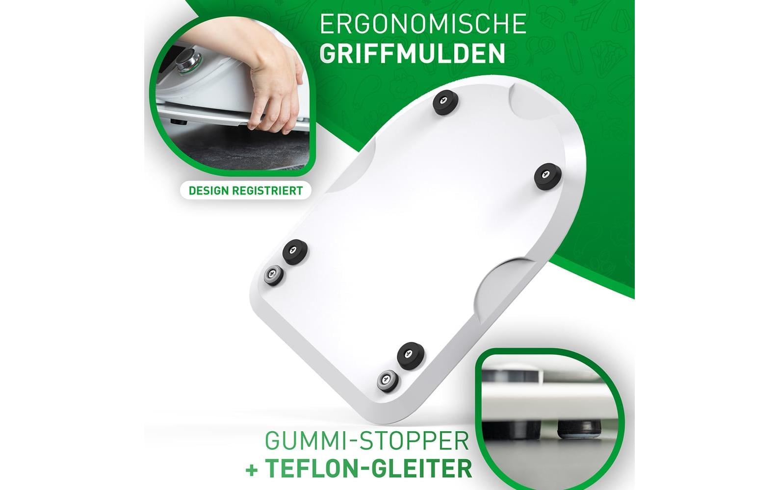 Gleitbrett für Thermomix – Mineral-AcrylsteinBewegliche Standplatte aus Acryl