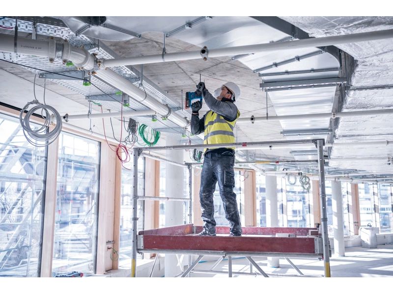 Bosch Professional Bohrhammer GBH 18 V-22 PROFESSIONAL Akkubetriebener Bohr- und Meisselhammer mit SDS-plus-Werkzeugaufnahme